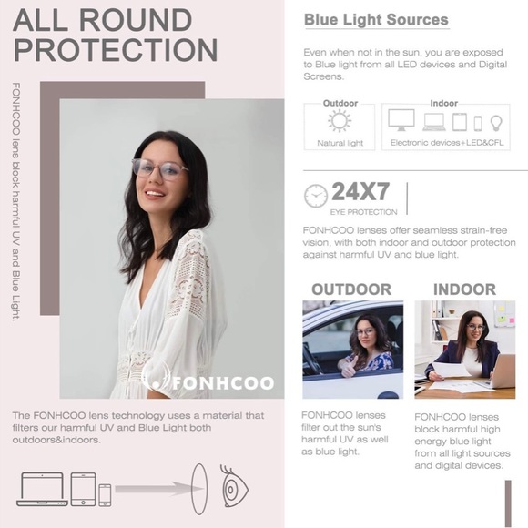 Super Cute Blue Light Glasses Brand New!! - Picture 4 of 7